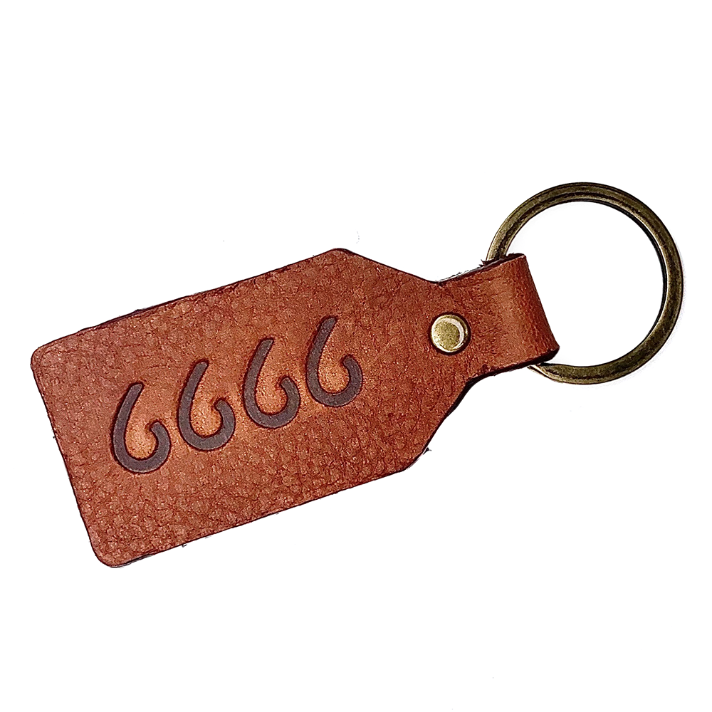 Four Sixes Brand Leather Keychain – Shop 6666 Ranch