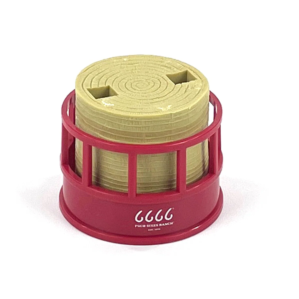 Four Sixes Black Angus Ranch Set Hay Bale and Ring