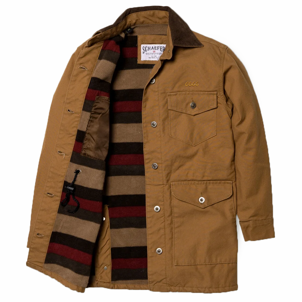 Schaefer Ladies Blanket Lined Barn Coat Inner Fleece- Saddle