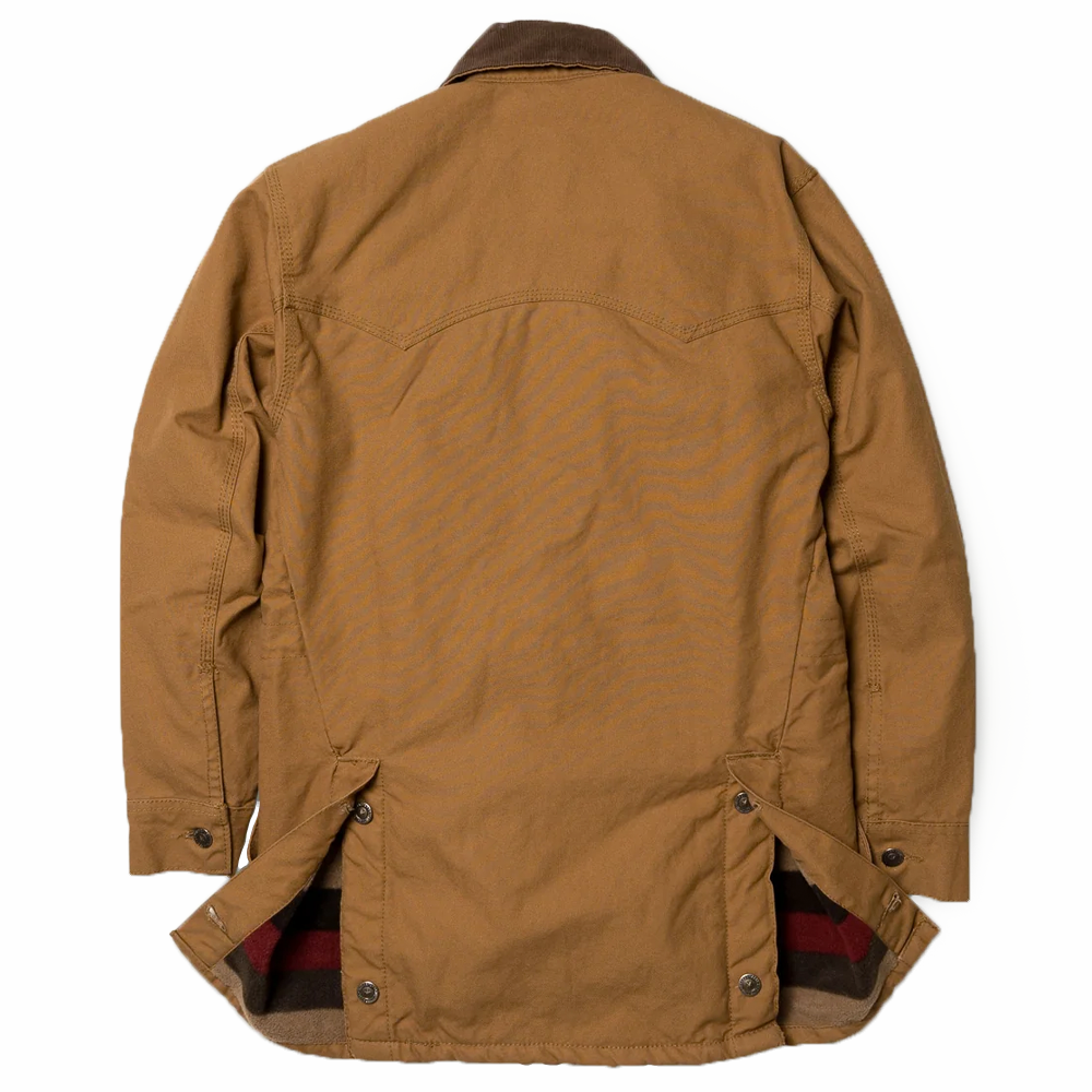 Schaefer Ladies Blanket Lined Barn Coat Back- Saddle