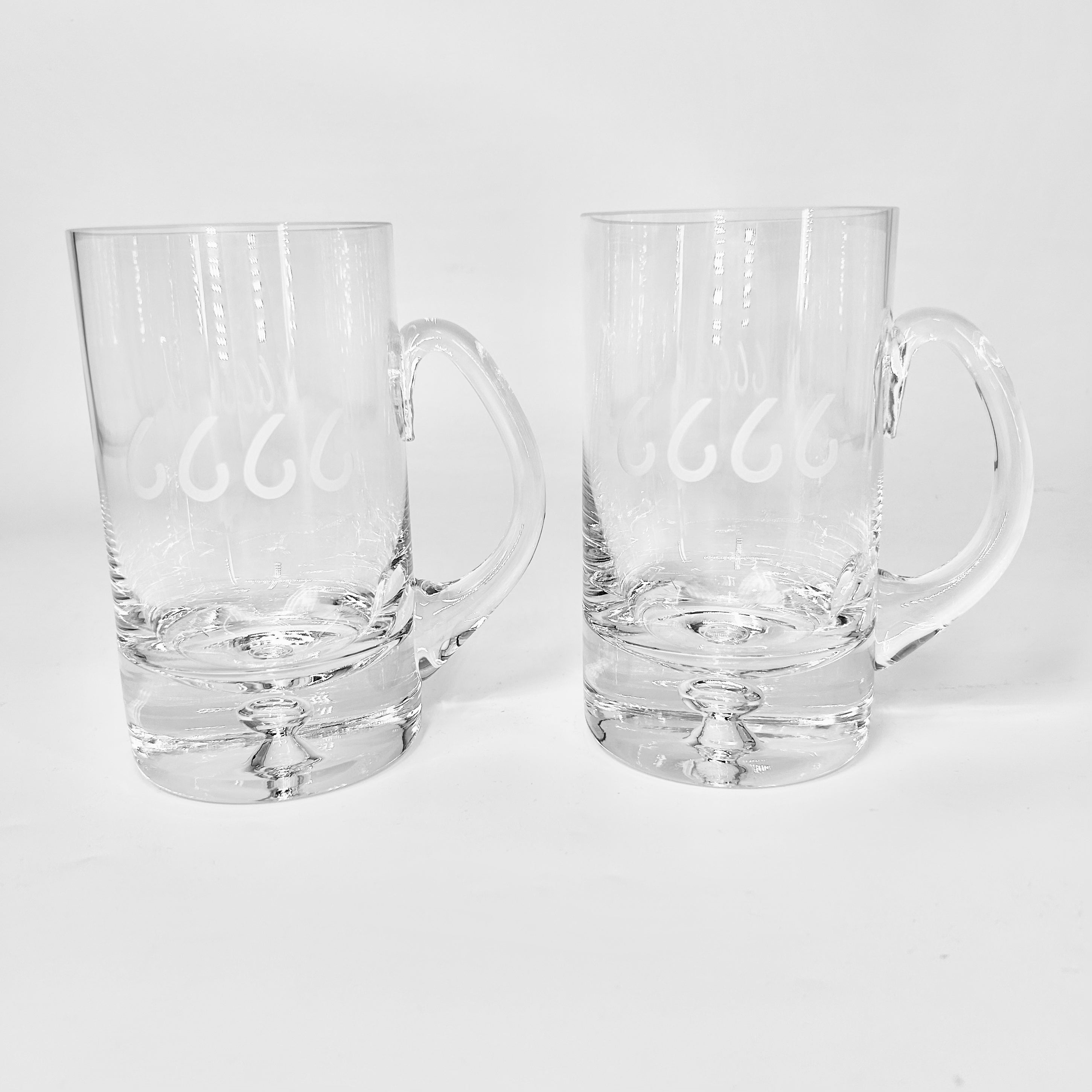 Four Sixes Deluxe 18 oz Glass Beer Mug-Set of 2