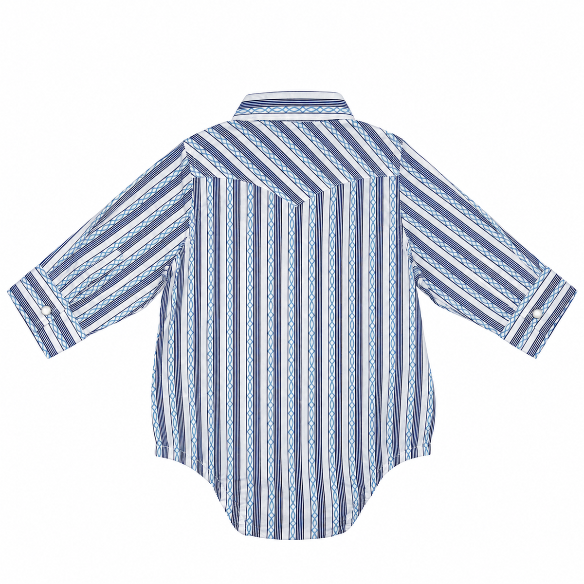 Wrangler Baby Boy Blue/White Bodysuit - Long Sleeve