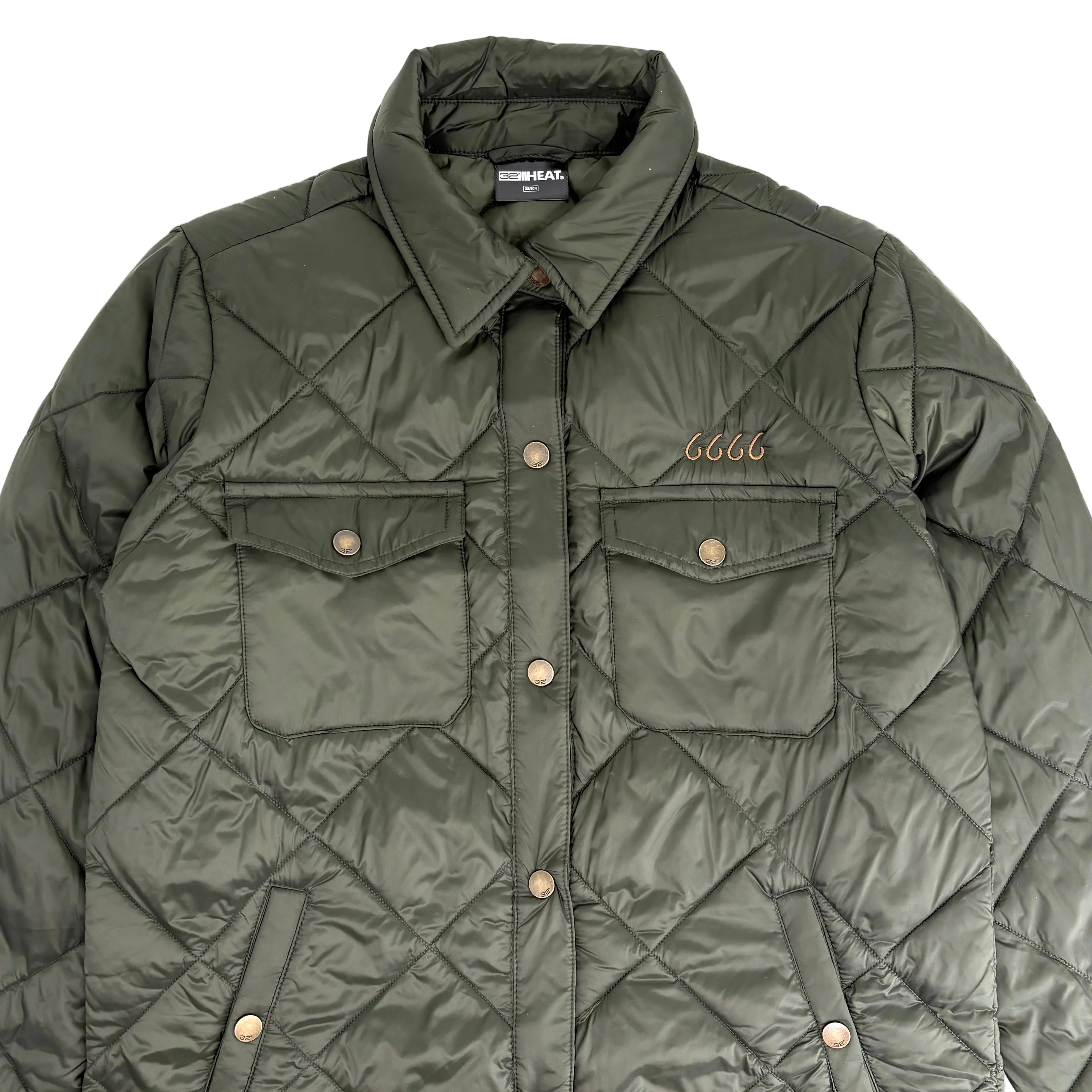 Ladies Lightweight Quilted Shirt Jacket - Ivy