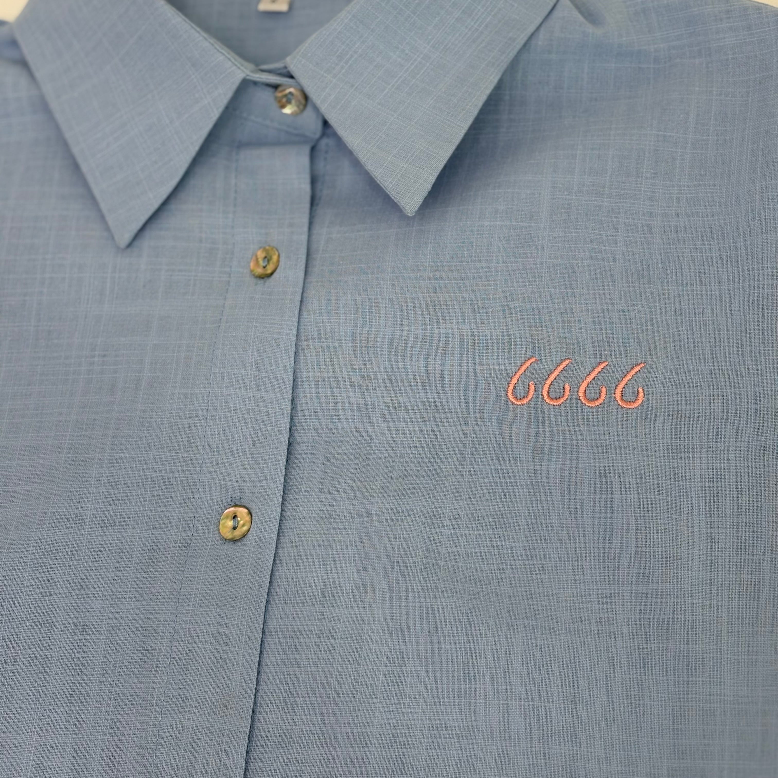 Women's Loose Breeze Button-up Sky Blue