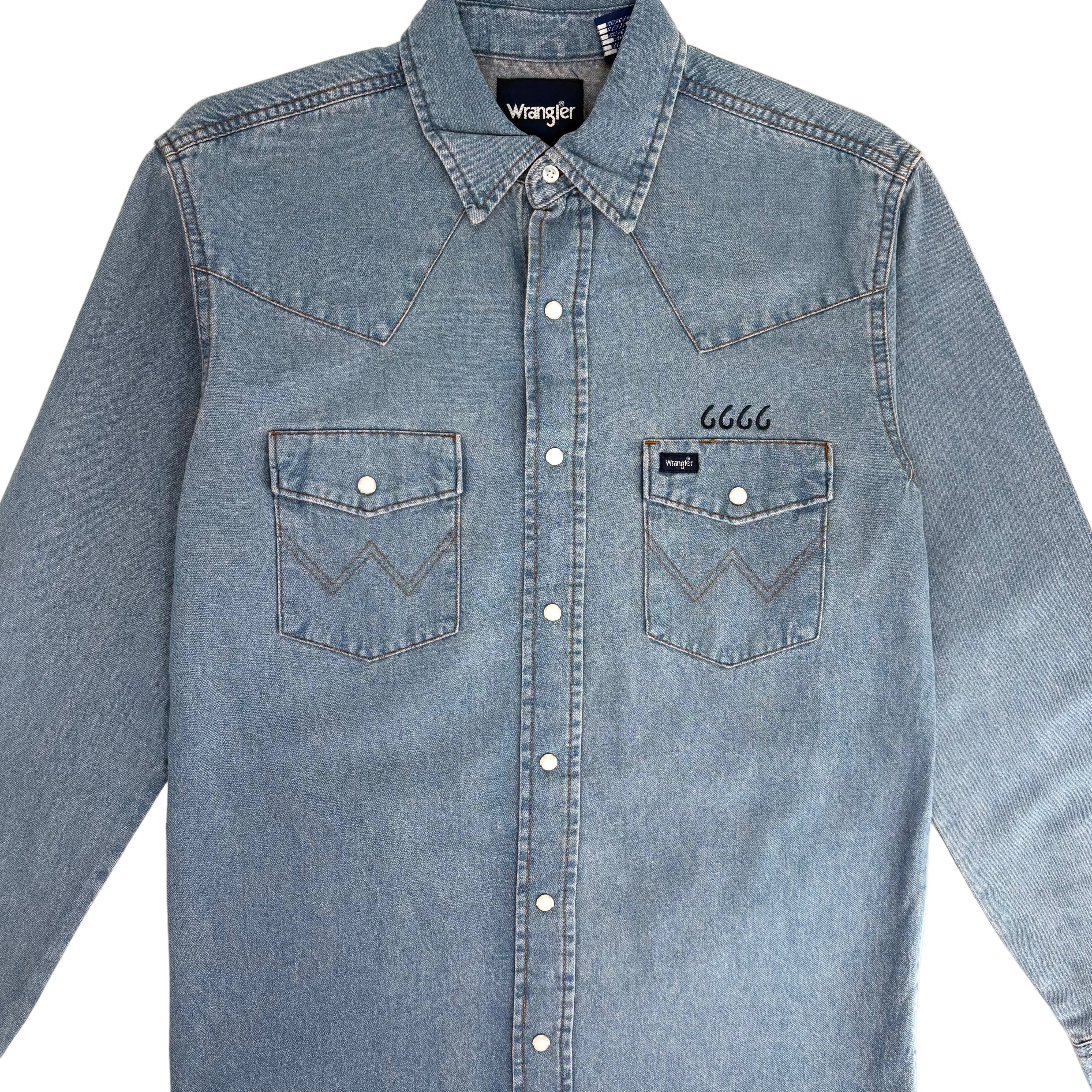 Wrangler Men's Long Sleeve Denim Snap Shirt