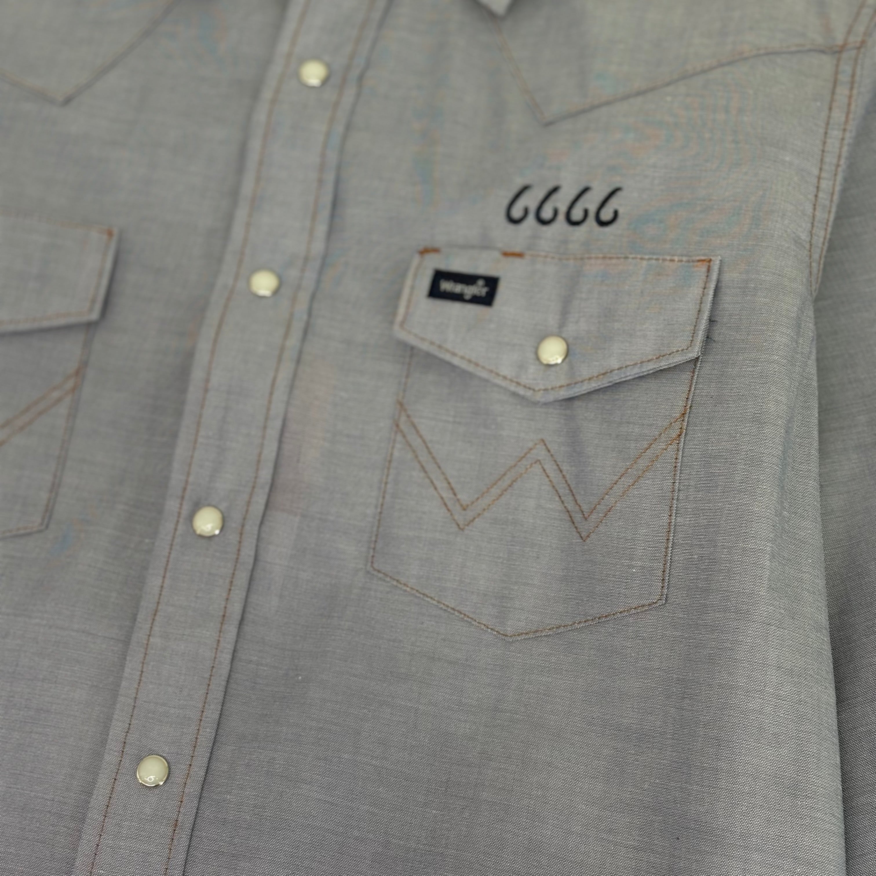 Wrangler Men's Long Sleeve Chambray Snap Shirt