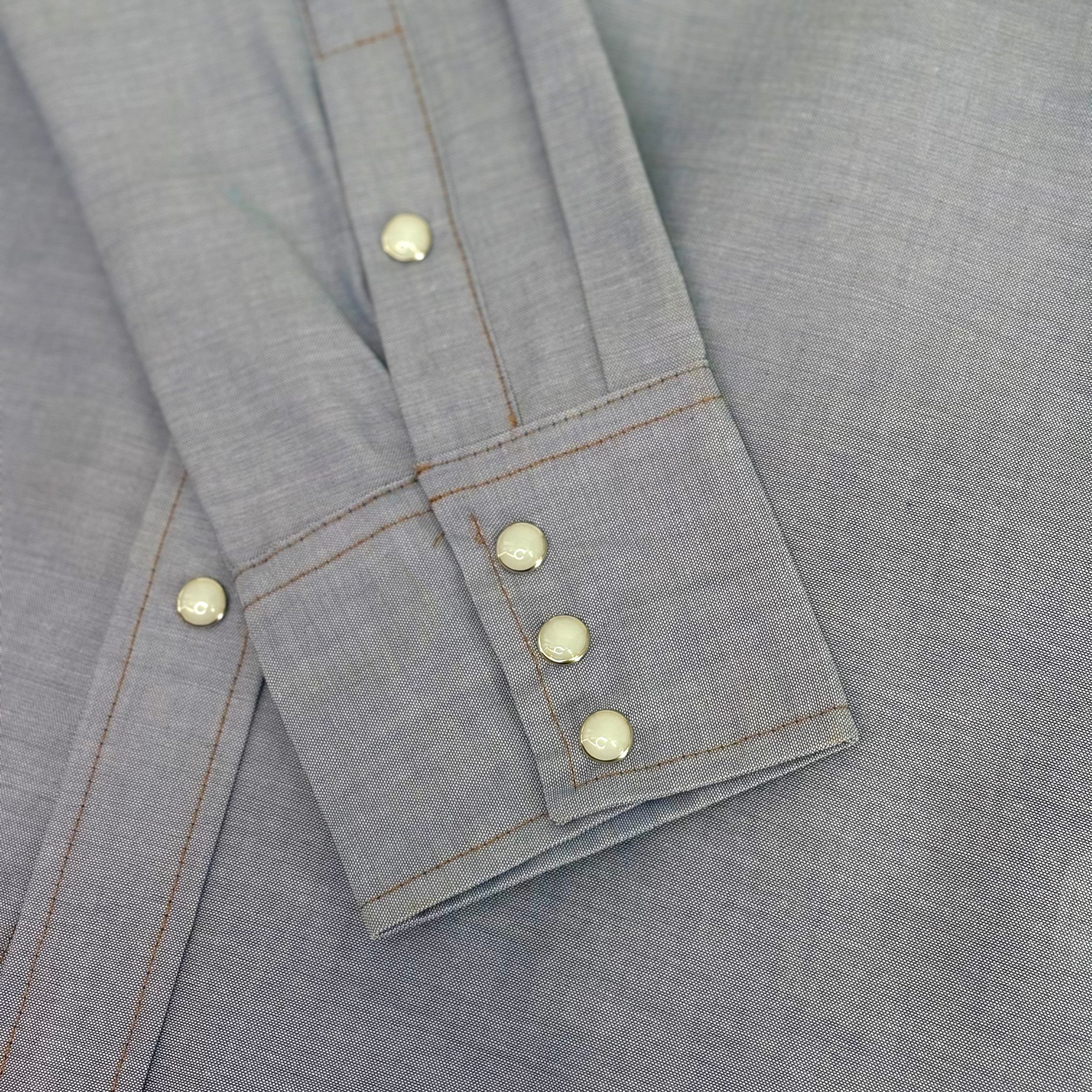 Wrangler Men's Long Sleeve Chambray Snap Shirt