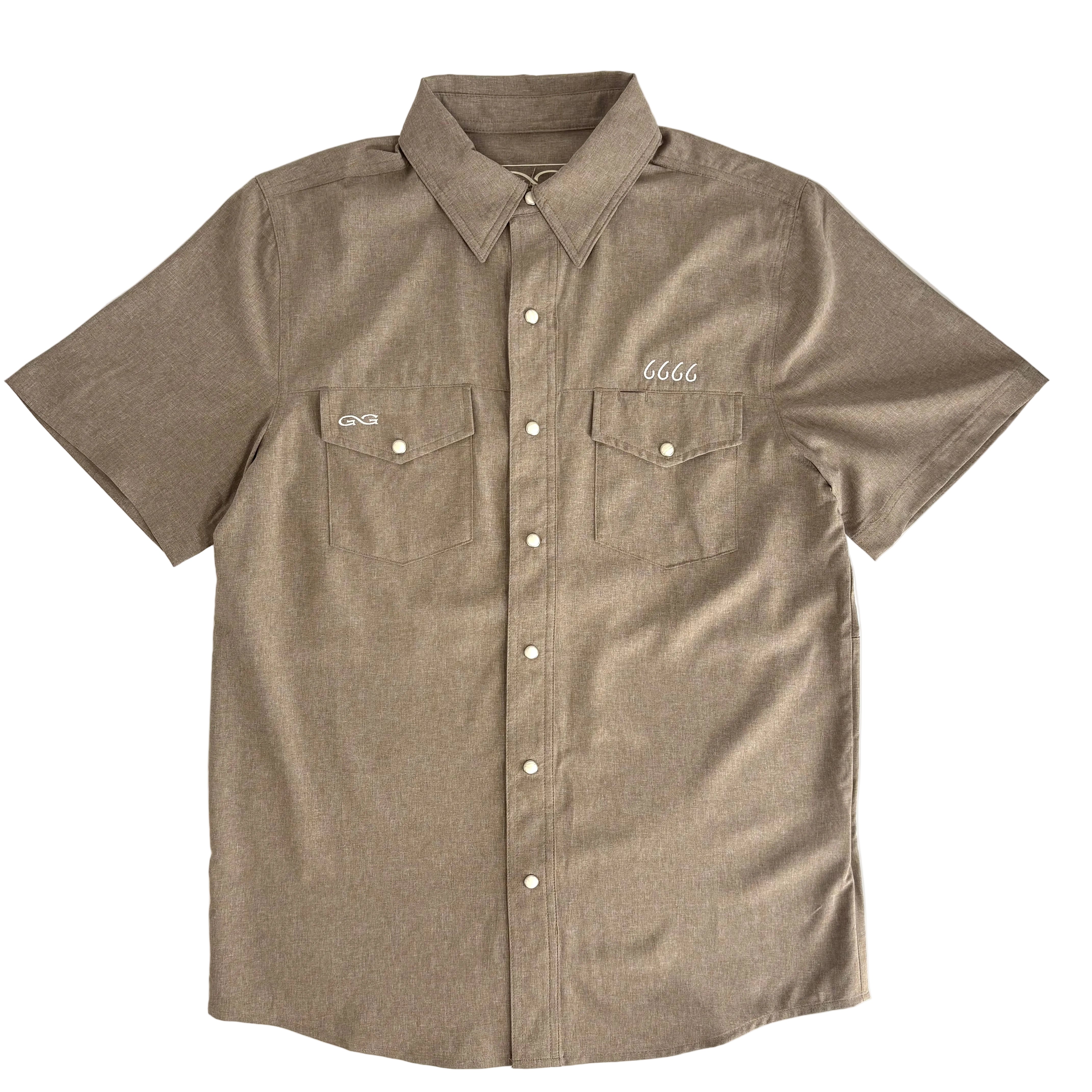 GameGuard Men's StockYard Short Sleeve Shirt- Bark