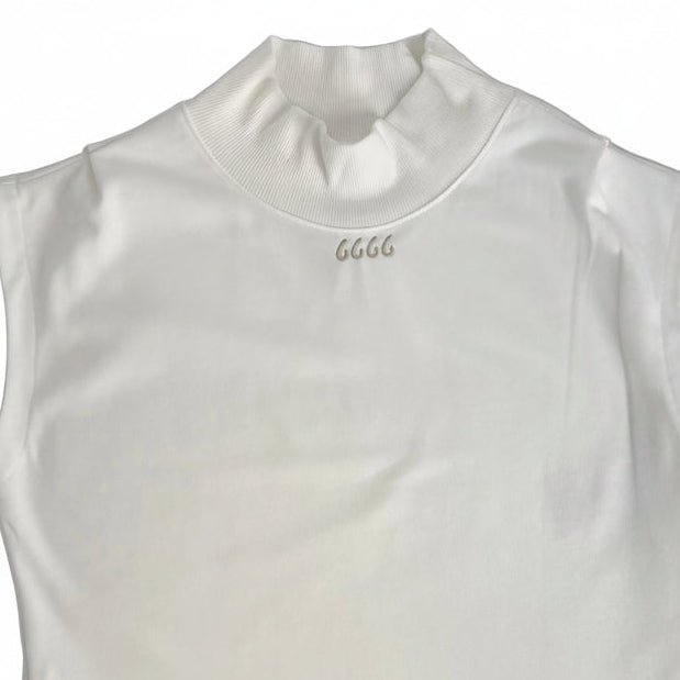 Oversized Moch Neck Cap Sleeve Sweater
