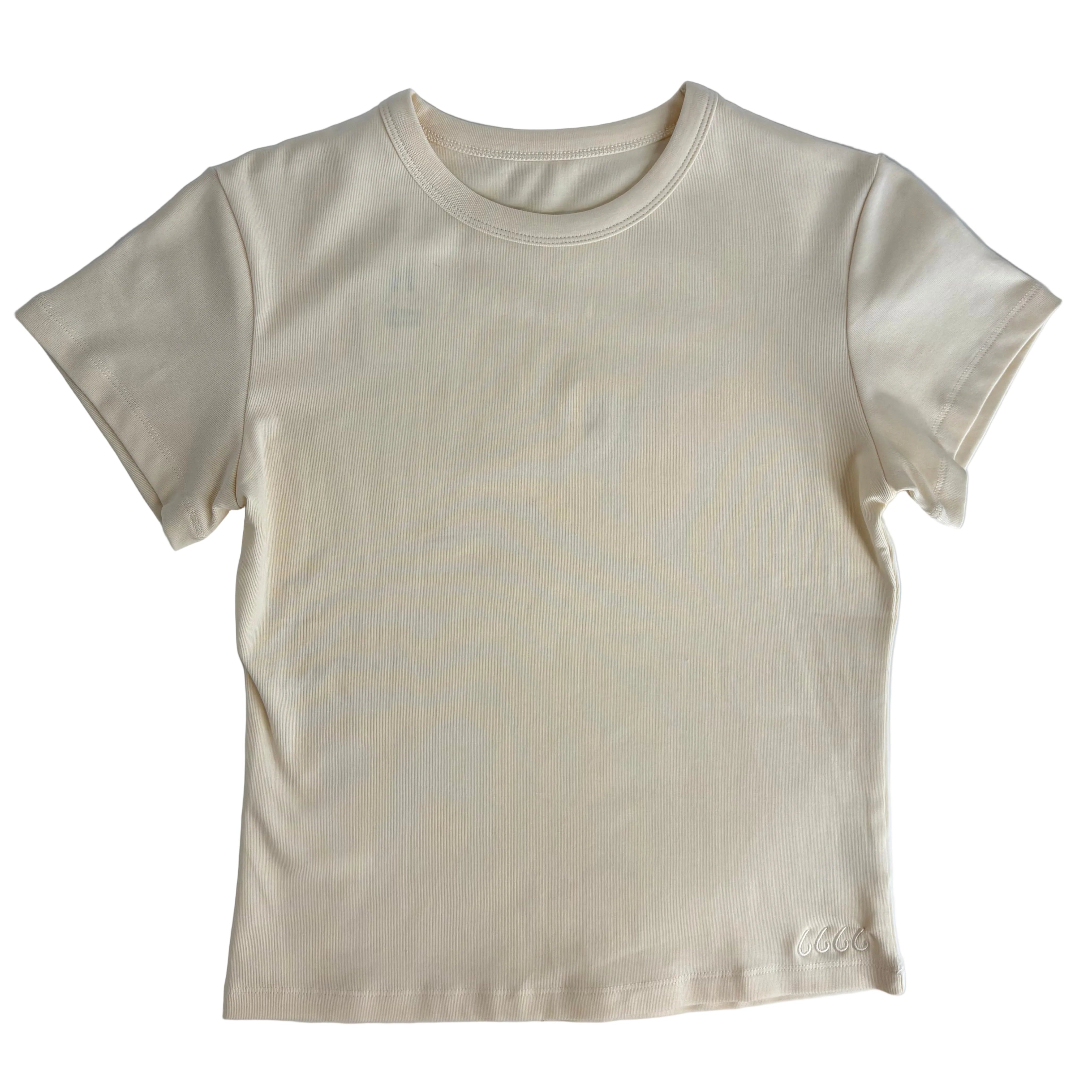 Essential Fitted Cotton Crewneck Tee