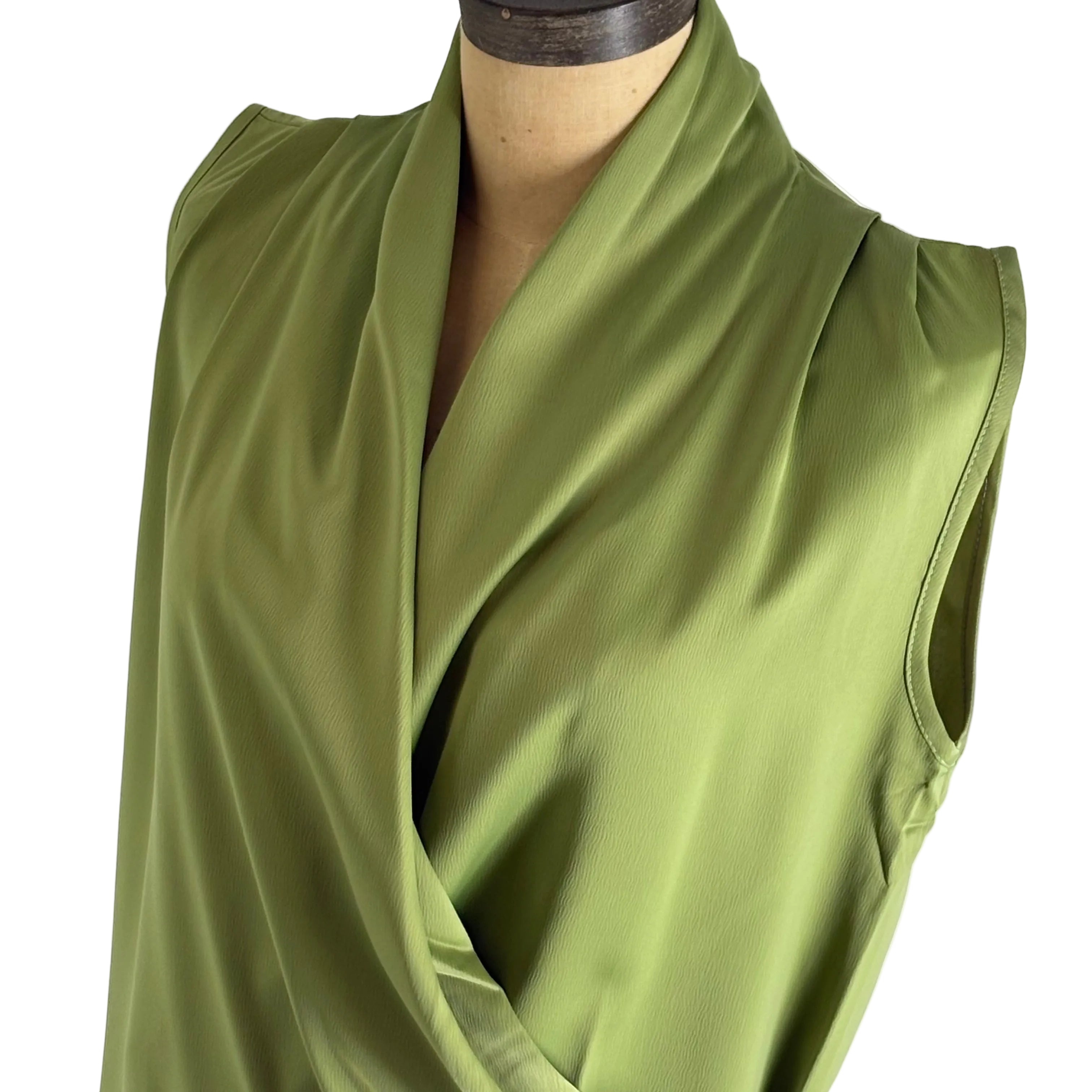 Four Sixes Women's Crossover Satin Sleeveless Top