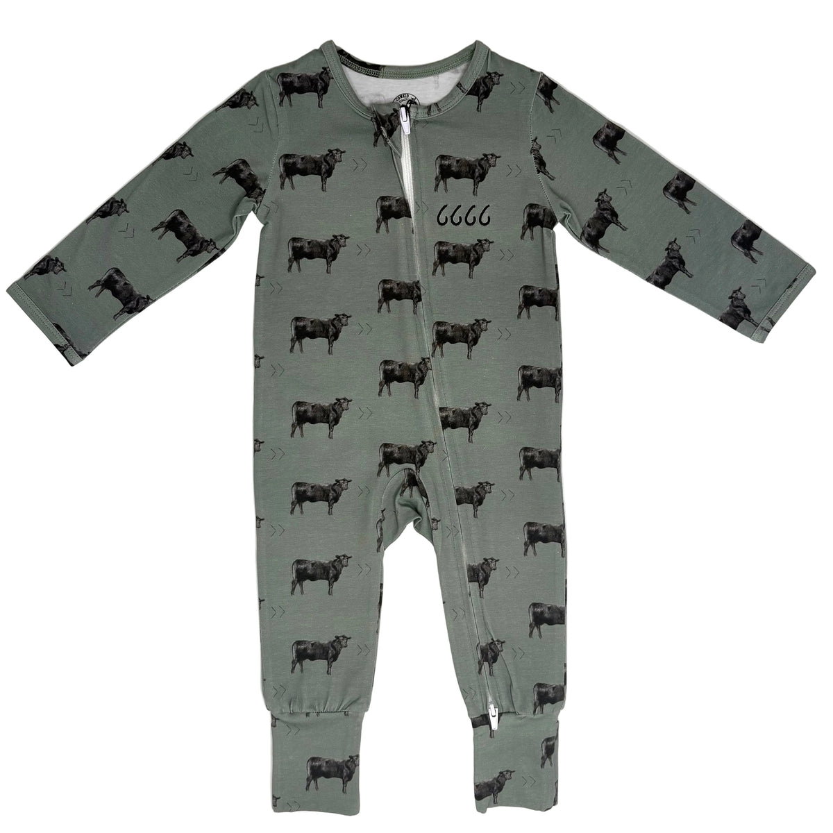 Cowkid Olive Angus Jammies