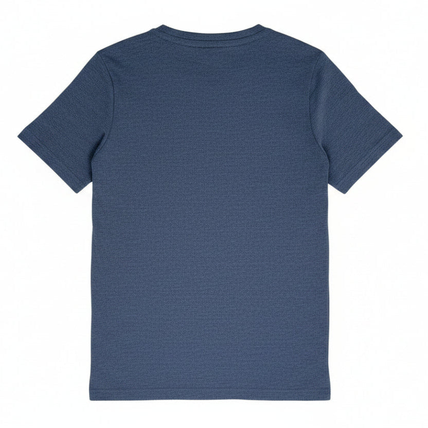 Boys' Textured Short-Sleeve Pocket Henley - Blue