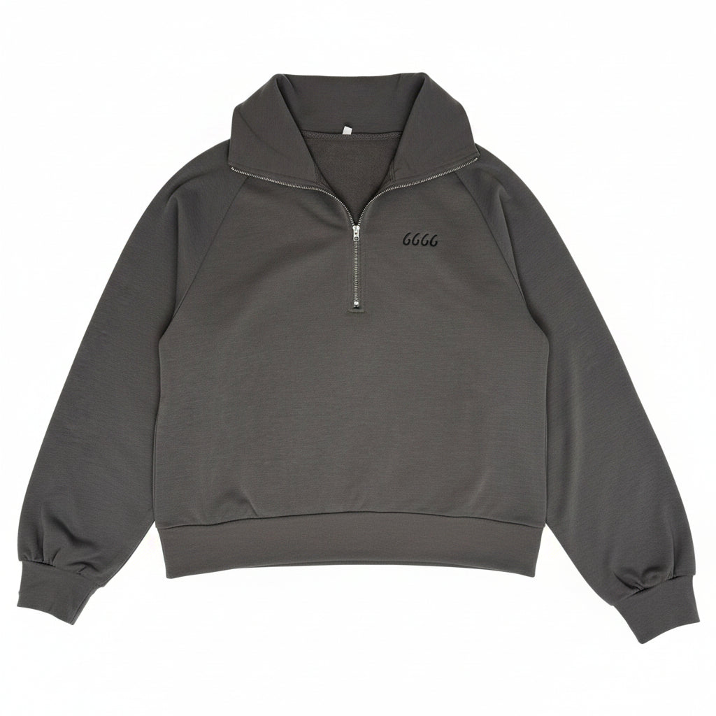 Four Sixes Half-Zip Stand Collar Sweatshirt