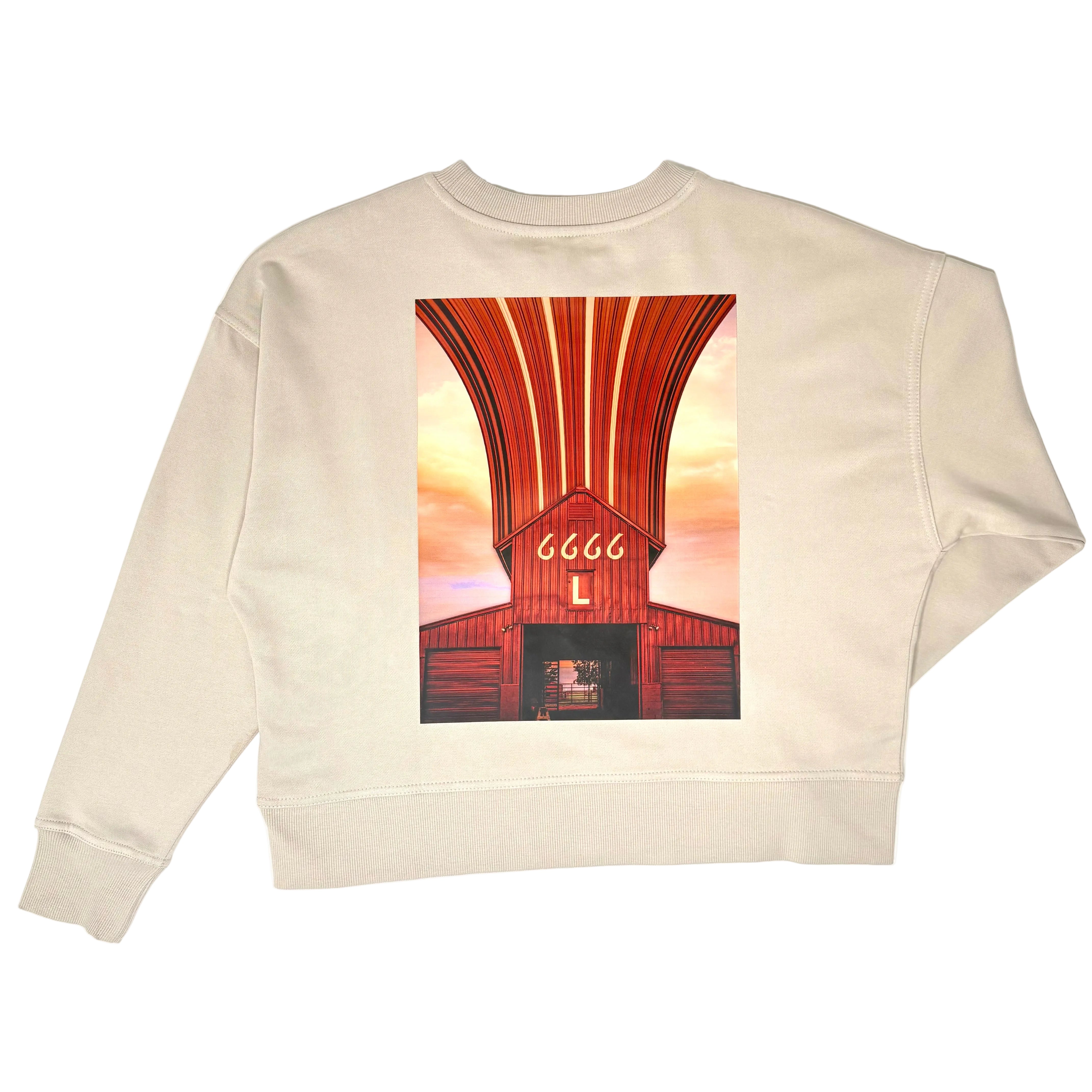 L Barn Cropped Graphic Sweatshirt