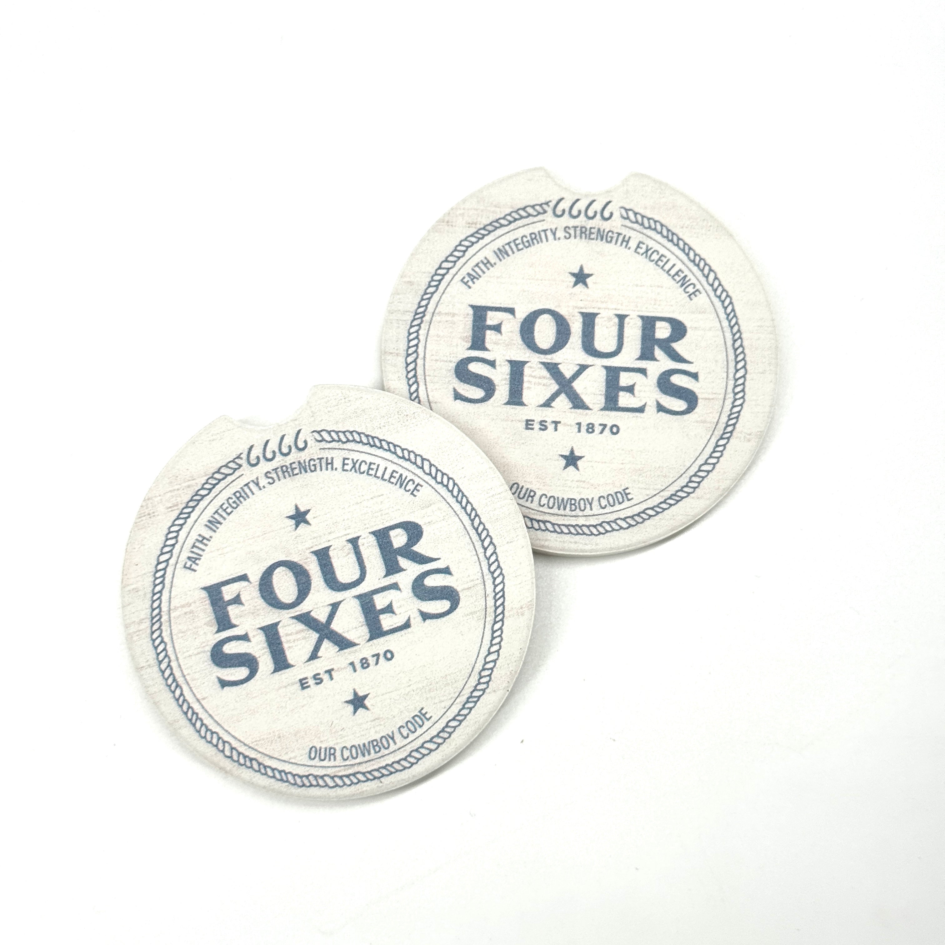 Cowboy Code Ceramic Car Coaster- Set of 2