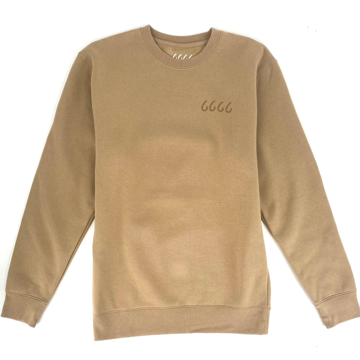 Four Sixes Tone on Tone Sweatshirt-Sandstone