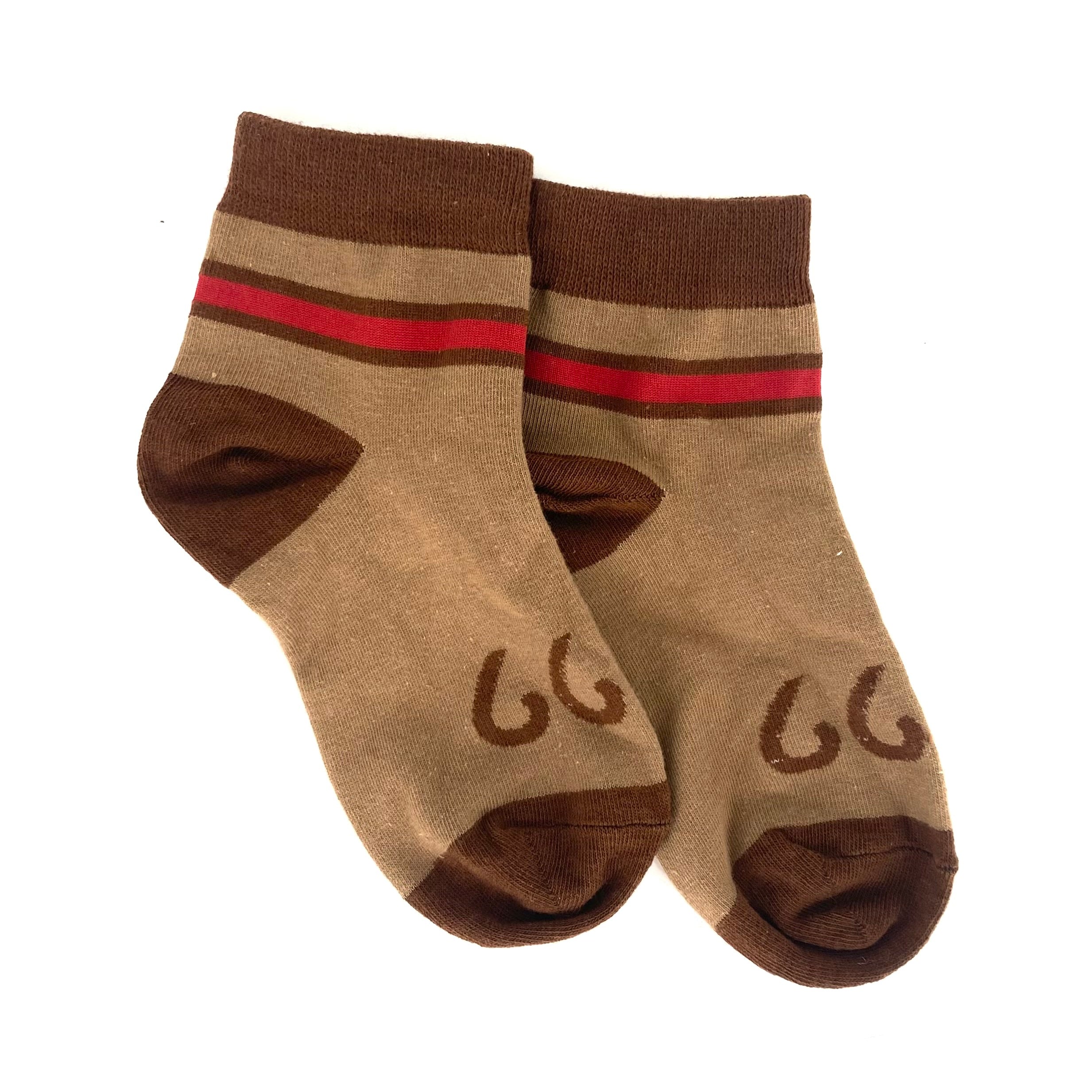 Four Sixes Jacquard Youth Ankle Socks