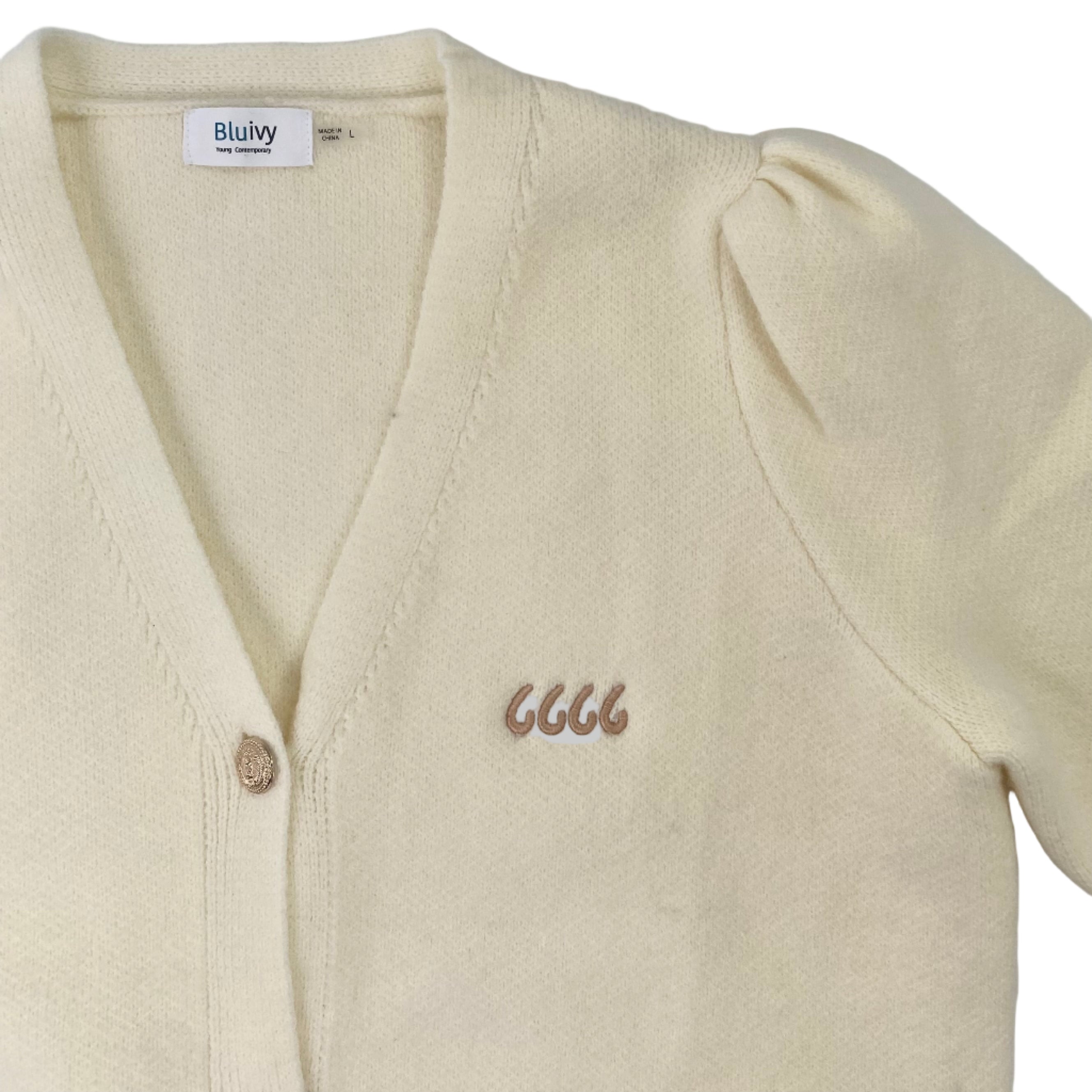 Button Down V-Neck Cardigan