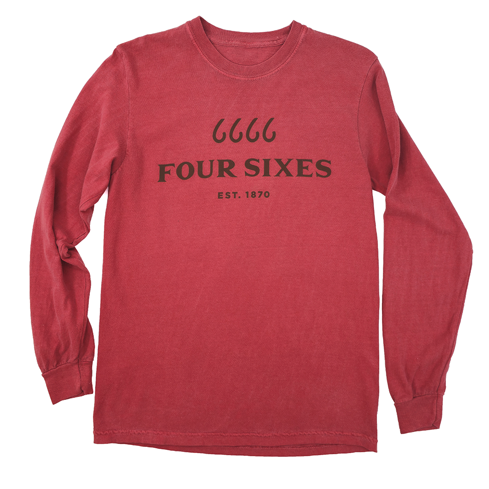 Long Sleeve Logo Heavy Cotton-Crimson – Shop 6666 Ranch