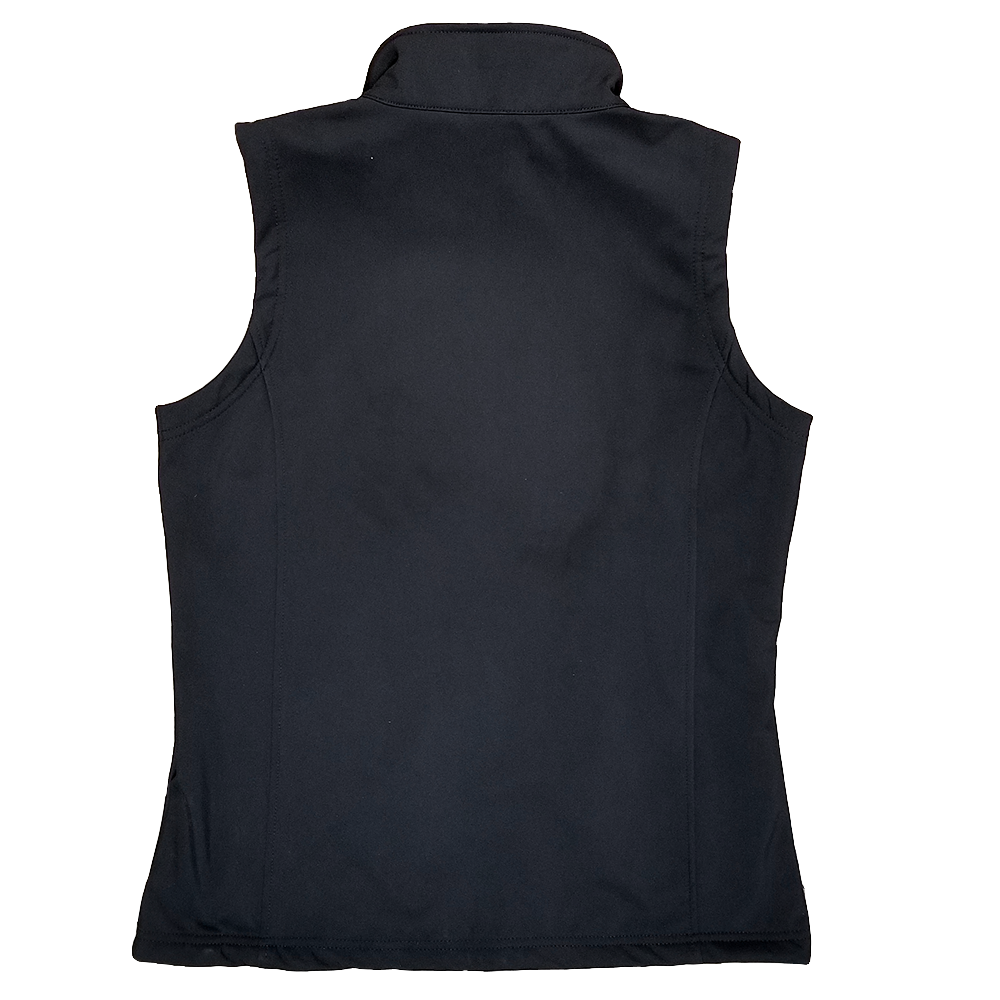 Ladies Soft-Shell Vest Back-Black