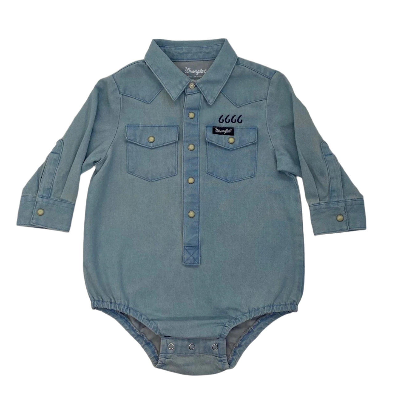 Wrangler Denim Baby Bodysuit-Long Sleeve