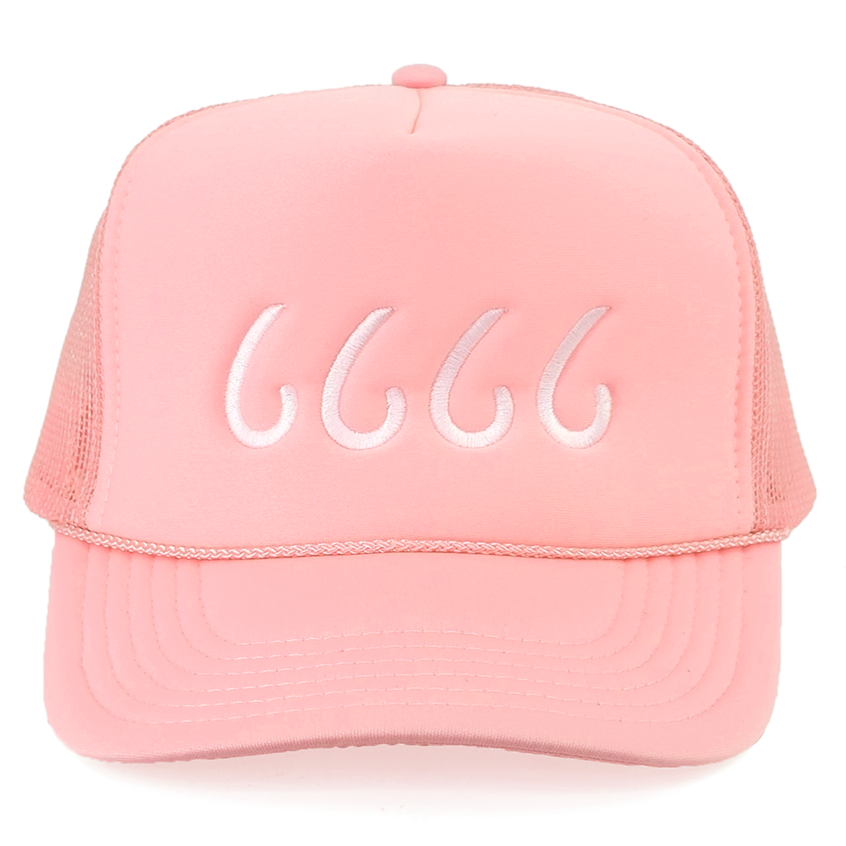 Pink 5 Panel Trucker
