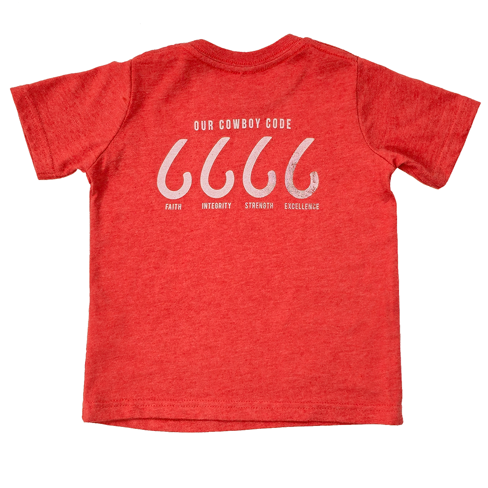 Four Sixes Toddler T-Shirt Heather Red Back