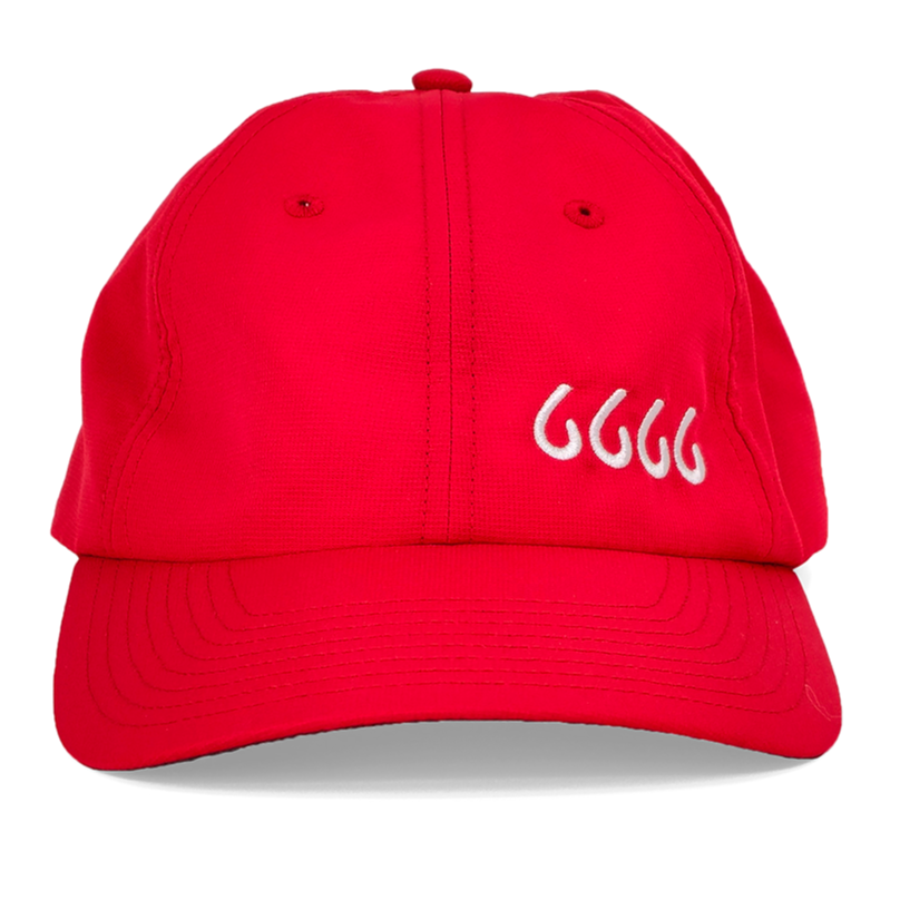 Four Sixes Red Golf Cap