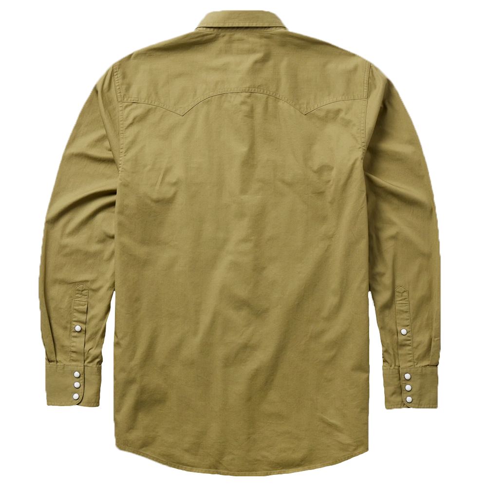 Schaefer Slub Twill Shirt w/ Snaps- Olive