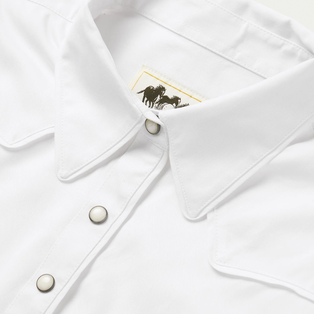 Schaefer Women's Western Snap Shirt Collar- White
