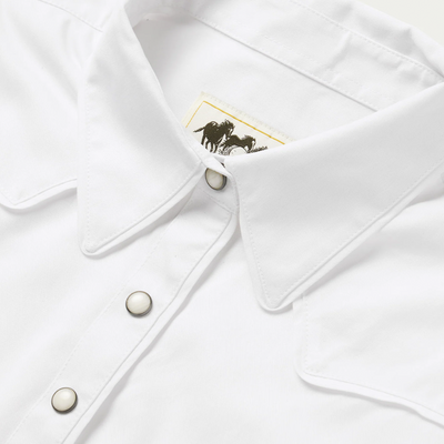 Schaefer Women's Western Snap Shirt Collar- White