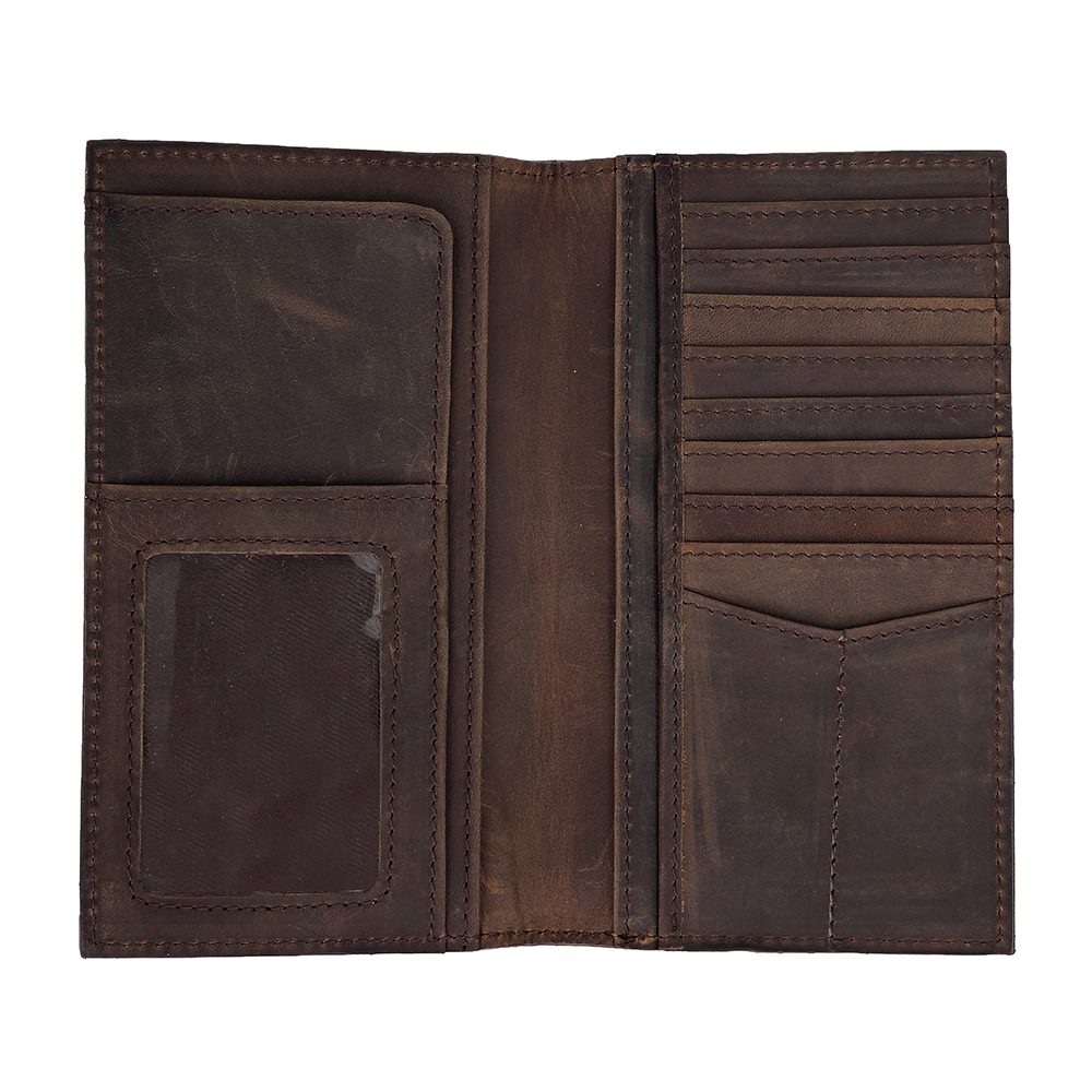 Leather Tall Rodeo Wallet