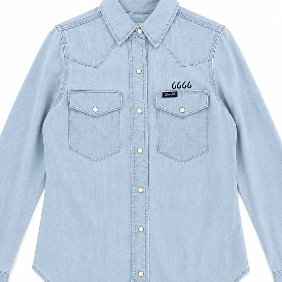 Wrangler Women's Western Snap Denim Shirt