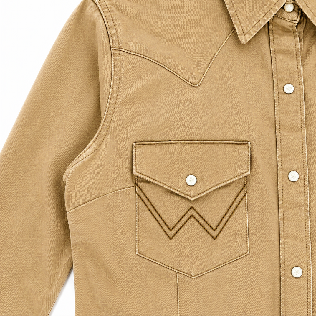 Wrangler Women's Western Snap Work Shirt- Rawhide