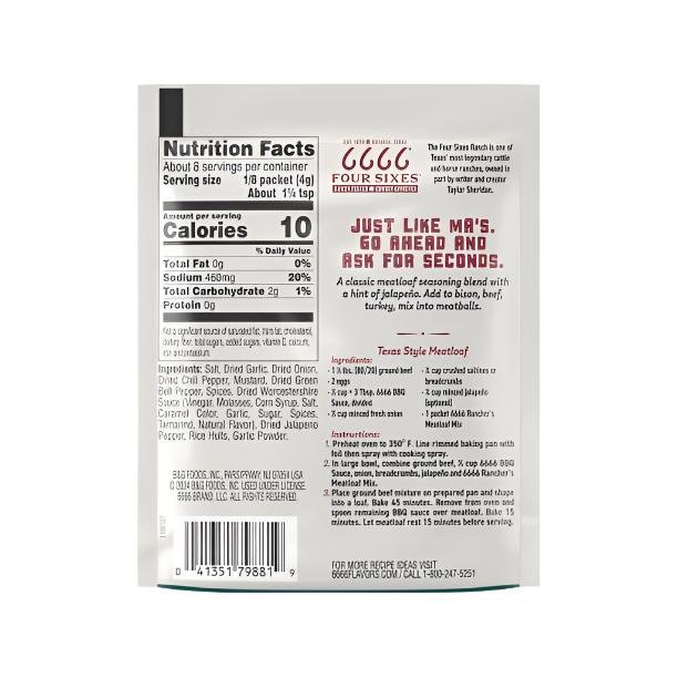 Four Sixes Rancher's Meatloaf Mix