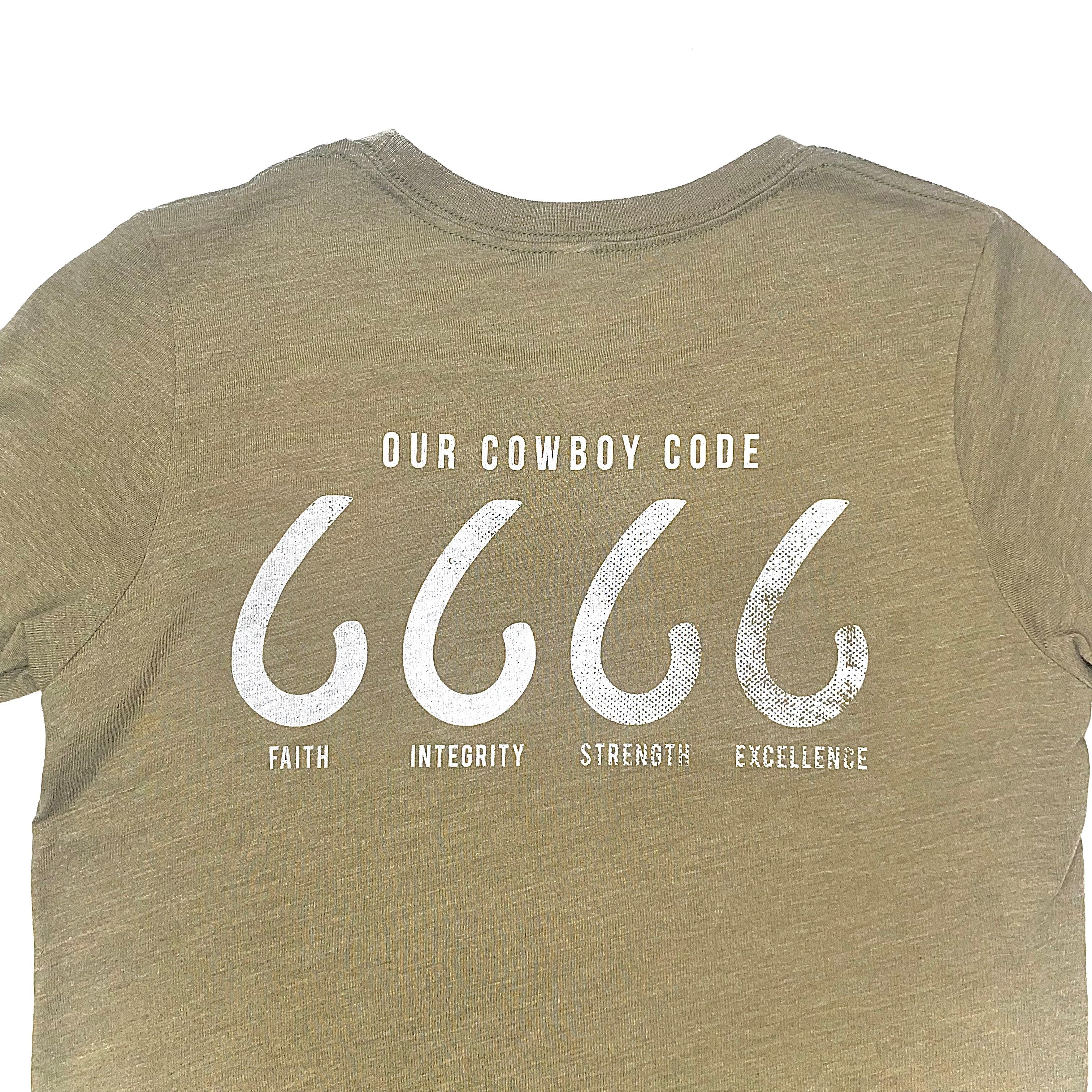 Youth Logo Triblend Olive T-Shirt Back