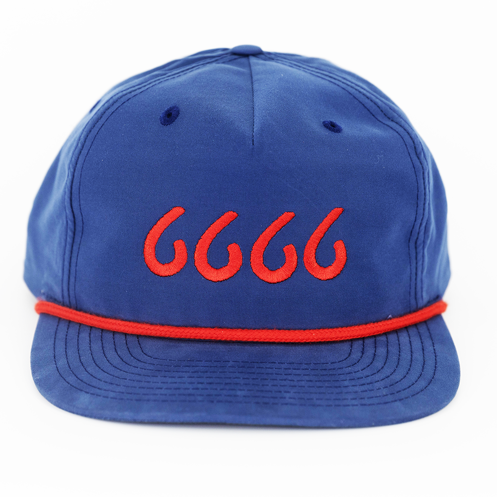 Four Sixes Richardson 256 Navy/Red Flat Bill