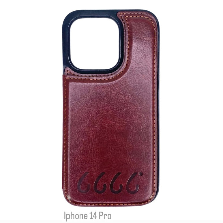 Four Sixes Leather Bookstyle Wallet iPhone Case-Multiple Model Options