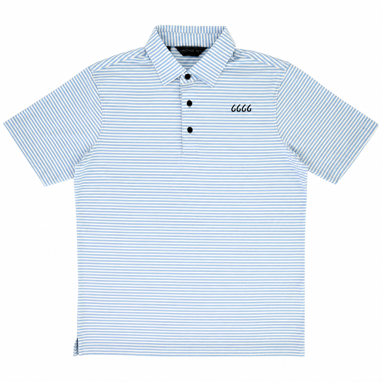 Light Blue Stripe Performance Polo