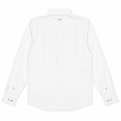 GameGuard StockYard Long Sleeve Pearl Snap - White