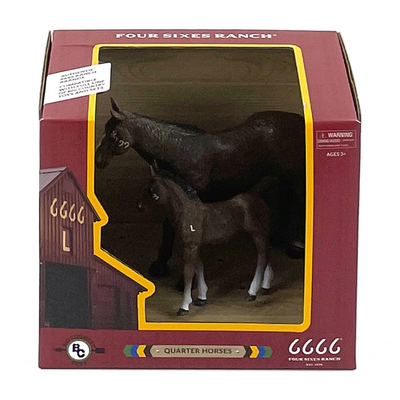 Four Sixes Ranch Quarter Horse Set in Box