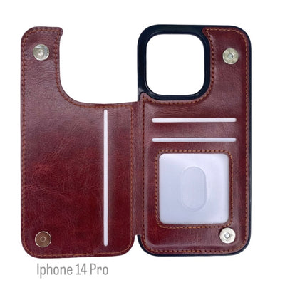 Four Sixes Leather Bookstyle Wallet iPhone Case-Multiple Model Options