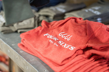 Four Sixes Onesie Heather Red