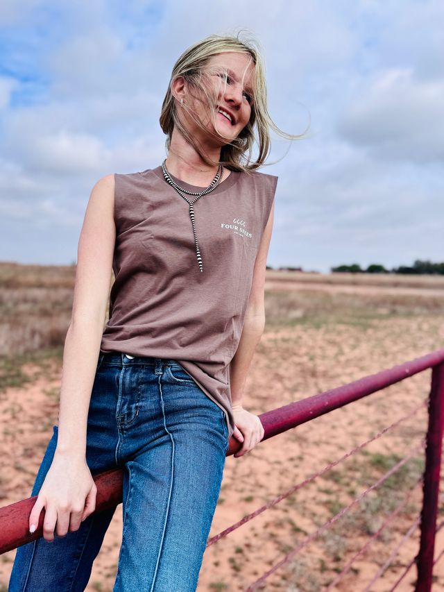 Four Sixes Women's Tank Top-Musk