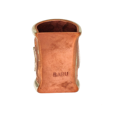 Baru's Silver Half-round Copper Scarf Slide-Silver Brand