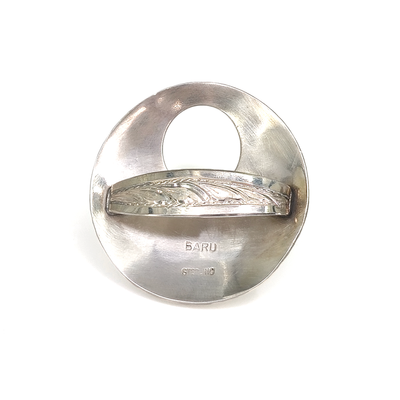 Baru's Silver Peek-a-boo Scarf Slide with Silver Brand