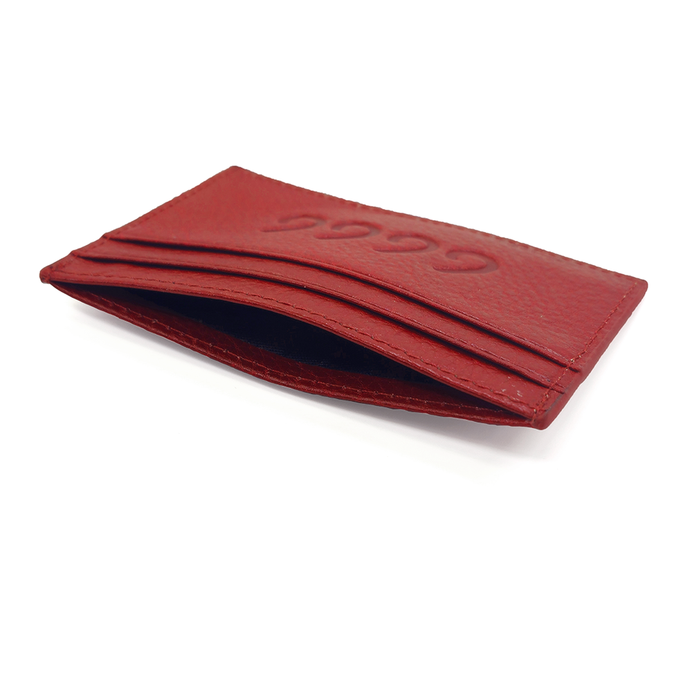 Red 6666 Card Holder Side View