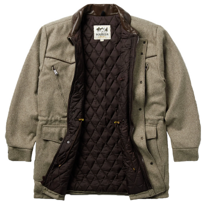 Schaefer Cattle King Wool Coat Taupe Inside Lining