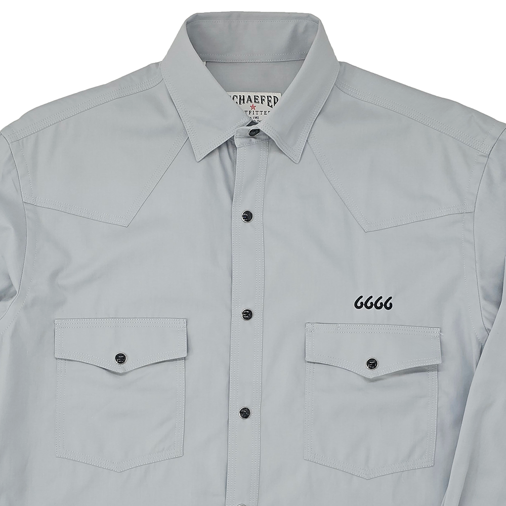 Schaefer Texas Twill With Snaps- Whisper Gray